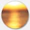 Designart - Abstract Yellow Sunset Reflection' Disc Landscape Wall Art on Metal Wall